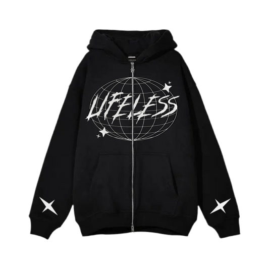 ESSENTIALS ZIP-UP HOODIE BLACK